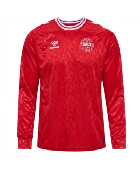 Danimarca Maglia Gara Casa Repliche Europei 2024 Maniche Lunghe